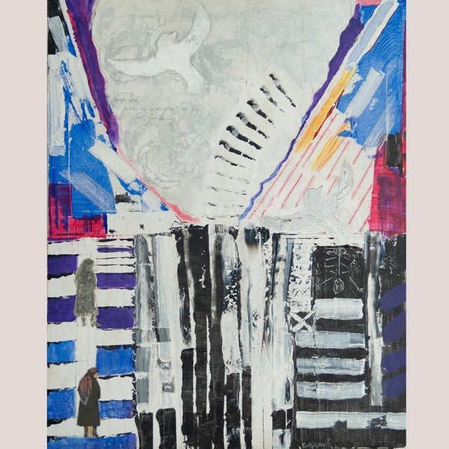 C Bravo, Expressionist Composition, 1990s, Oil on Canvas For Sale - Image 7 of 7