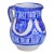Mid 20th Century Blue Moorish-Patterned Ceramic Art Decorative Pitcher For Sale