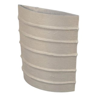 Brutalist Aluminium Vase with Asymmetrical Form from Pascal Mourgue, 1980s For Sale