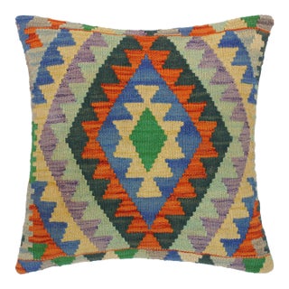 Southwestern Turkish Octavio Hand Woven Kilim Throw Pillow For Sale