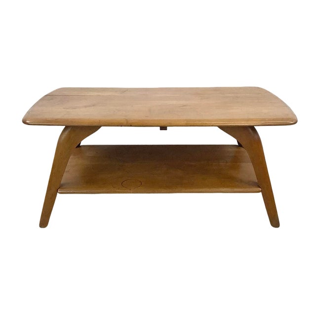 Small Wakefield-Style Mid-Century Wood Coffee Table, 1950s For Sale - Image 17 of 18