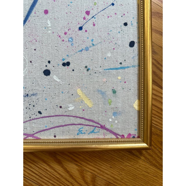 Erin Simon Original Brush Strokes Drop Cloth For Sale - Image 9 of 9