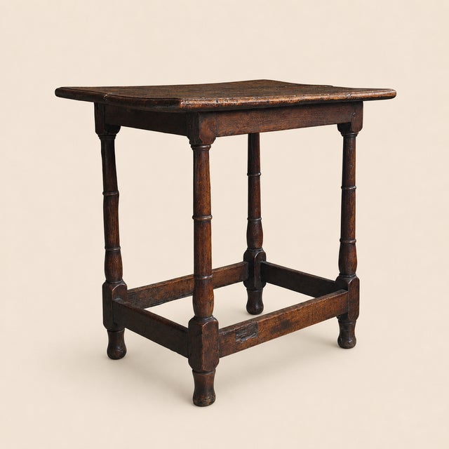 17th Century Late 17th–Early 18th Century English Oak Tavern Table With Single-Plank Top For Sale - Image 5 of 6