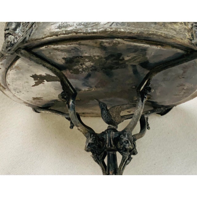 19th Century American Victorian Figural Silver-Plate Centerpiece Tazza For Sale - Image 6 of 18