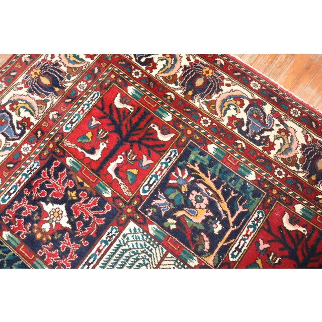 Vintage Zabihi Collection Persian Bakhtiari Square Rug - 6'6" x 6'11" For Sale In New York - Image 6 of 9