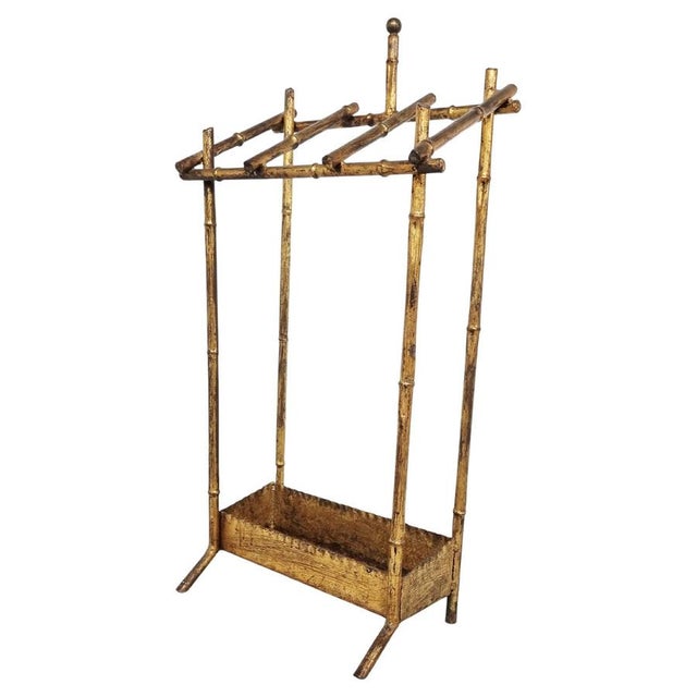 Chinoiserie Faux Bamboo Umbrella Stand, 1960s For Sale - Image 11 of 11