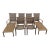 1970s Faux Metal Bamboo 6 Piece Patio Seating Set For Sale