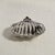 2020s Cap Ferrat Fan Shell Lidded Bowl with Spoon, Nickel For Sale - Image 5 of 8