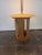 Here is a fantastic working Mid-Century Floor/Table Lamp. Nice retro design and is very light Pecan wood. Very...