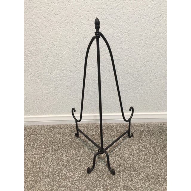 Vintage Large Wrought Iron Plate and Artwork Table Easels - Set of 4 For Sale - Image 4 of 12
