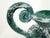 Vintage Sculptural Green Lava Glaze Ceramic Ewer With Scroll Handle For Sale - Image 12 of 18