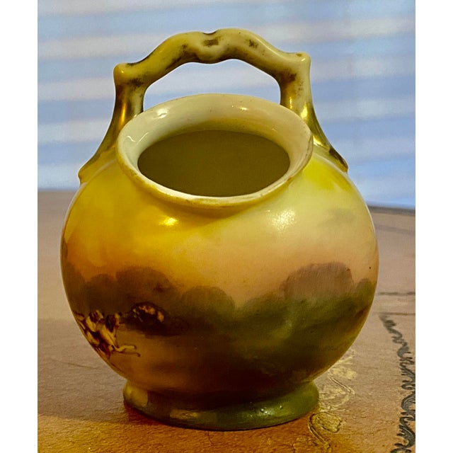 Early 20th Century Early 20th Century Rare Royal Bayreuth Hand Painted Miniature Sugar: English Huntsman, Horse, Fox Hounds For Sale - Image 5 of 11