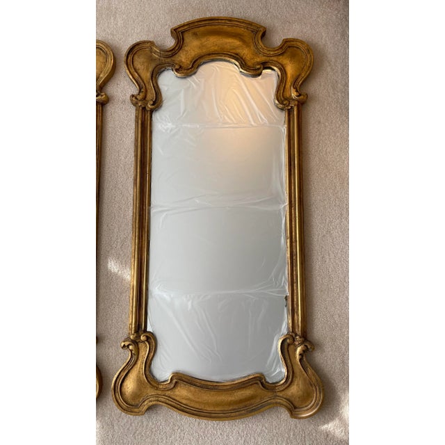 RARE Gilt Hollywood Regency Antique Mirrors originally from the Prince Howard Co. in Topeka, KS. There is one crack is the...
