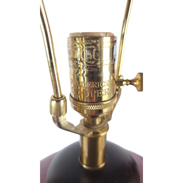 Frederick Cooper Monumental Sang De Boeuf Ceramic Table Lamp For Sale - Image 9 of 11