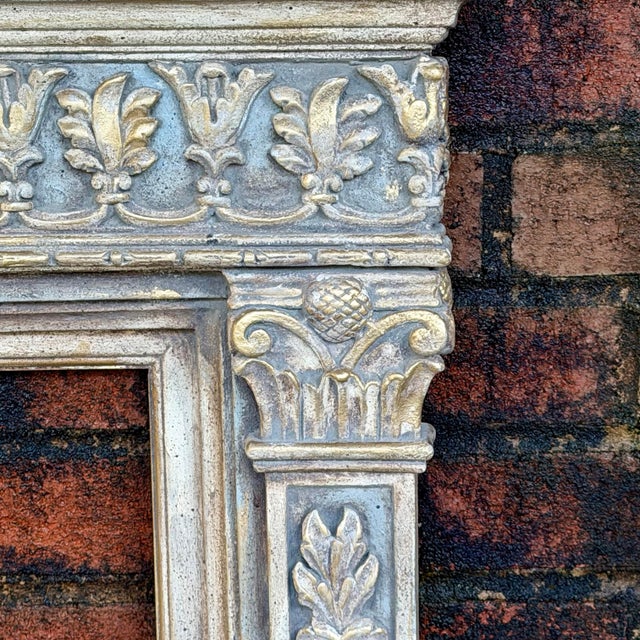 Mid-Century Gustavian Style Newly Painted Overmantel Mirror, in the Style of Maitland-Smith For Sale In Mobile - Image 6 of 12