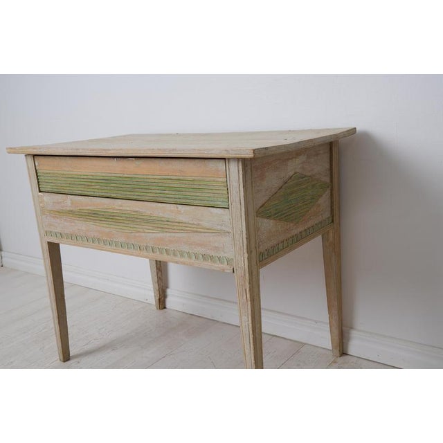 Brown Antique Northern Swedish Gustavian Country House Table For Sale - Image 8 of 12