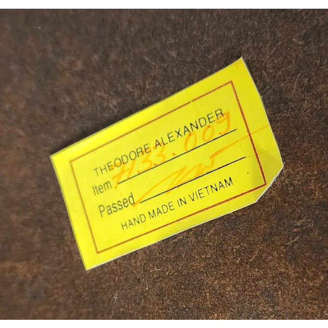 Late 20th Century Louis XV Leather Wrapped Ladies Desk by Theodore Alexander For Sale - Image 15 of 15