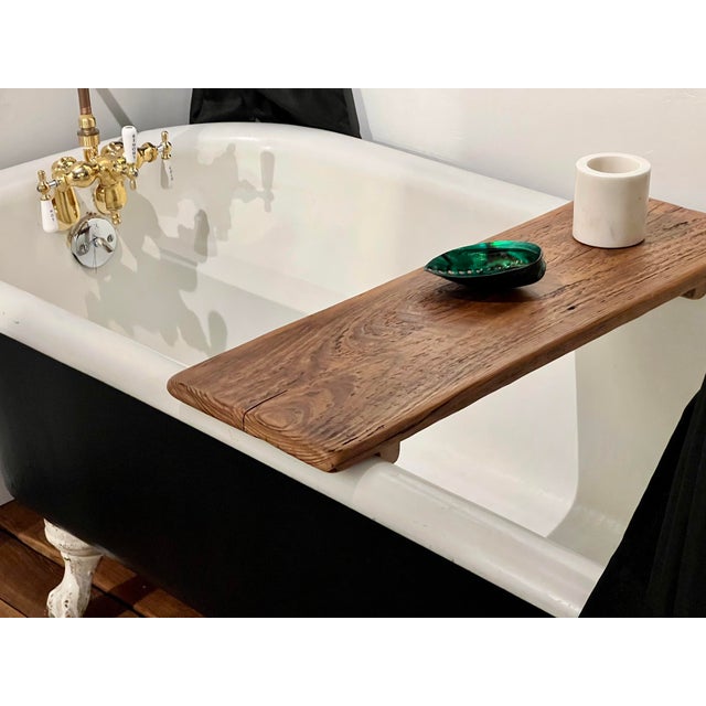 Made to Order Rustic French Farmhouse Reclaimed Wood Tub Caddy Chairish