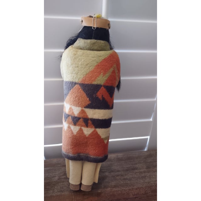 Native American Vintage Skookum Doll: Large Native American Indian Chief, Hopi Reservation. For Sale - Image 3 of 7