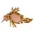 Contemporary Bird Brooch Diamond Coral 18k Yellow Gold Large Size For Sale - Image 3 of 5