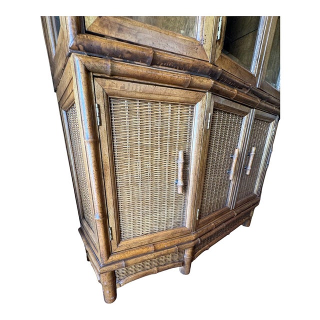 Mid-Century Faux Bamboo/Rattan Dining Set For Sale - Image 12 of 18