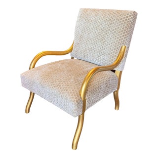 Frank Rockefeller Gilt Armchair by Mattaliano For Sale