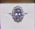 GIA Natural 9.66CTS VS F Diamond No Heat Sapphire 18K Gold Dinner Halo Ring, size 6 For Sale In Dallas - Image 6 of 10