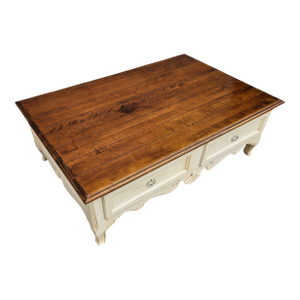 Ethan Allen French Country Coffee Table 4 Drawer Chest Distressed Finish 616