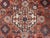 Antique Persian Shiraz Rug Tri-Medallion Geometrics in Rusty Orange and Blue** For Sale - Image 10 of 14