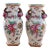 Pair of Famille Rose Vases Pomegranate Handles For Sale
