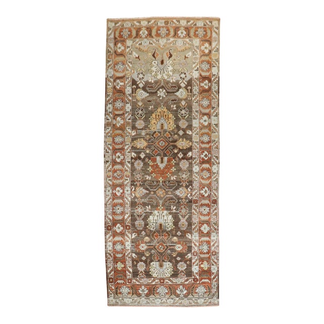 Antique Zabihi Collection Persian Malayer Wide Runner - 4'6" x 10'11" For Sale