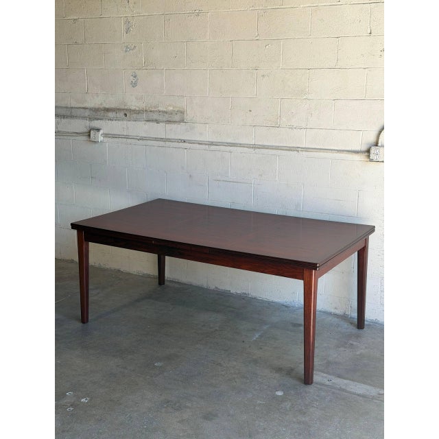 1970s Skovby Mobelfabrik Rosewood Extendable Dining Table Denmark Mid-Century Modern 1970s For Sale - Image 5 of 15