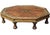 Antique Octagonal Low Hardwood Eastern Table with Decorative Brass Trims, 1890s For Sale - Image 3 of 12