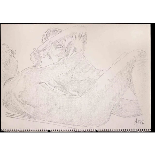 Brothers is an original drawing on pencil realized by Anthony Roaland in 1981 ca. Hand-signed and dated by the artist on...