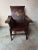 Early 20th Century Antique American Empire Style Bentwood & Spindle Floral Hand Painted Back Library Armchair For Sale - Image 5 of 18