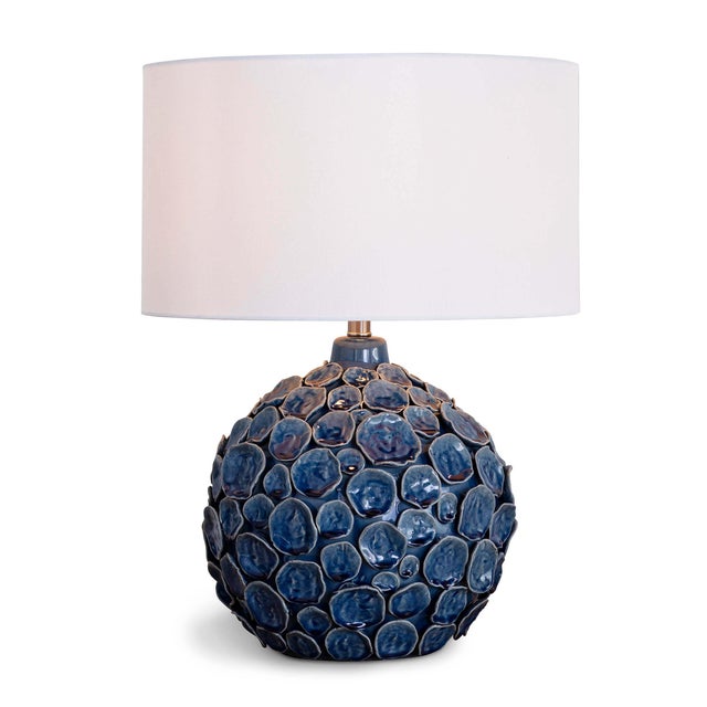 Traditional Regina Andrew Lucia Ceramic Table Lamp in Blue For Sale - Image 3 of 7