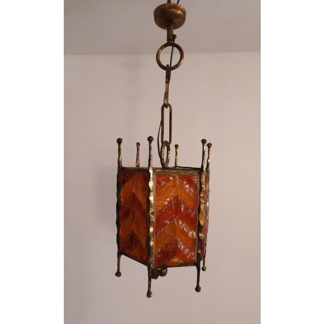 Mid-Century Modern Brutalist Glass Pendant from Poliarte, 1970s For Sale - Image 6 of 16