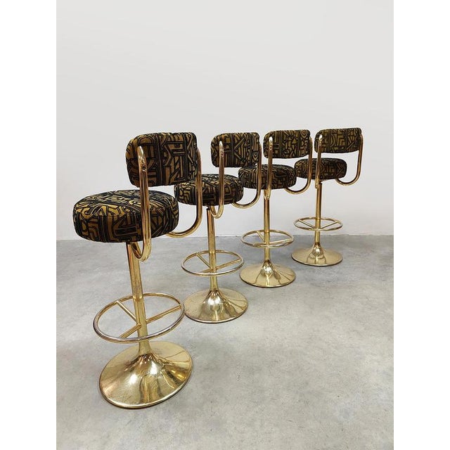 Vintage Swedish Cobra Barstools by Borje Johanson, 1970s, Set of 4 For Sale - Image 3 of 4