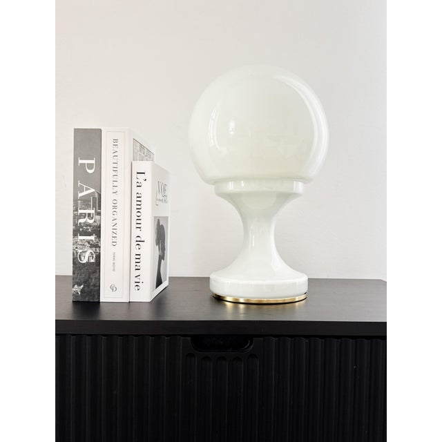 White Opaline Glass Table Lamps by Štěpán Tabery for Opp Jihlava, Czechoslovakia, 1960s, Set of 2 For Sale - Image 15 of 18