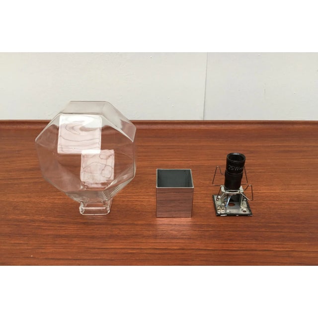 Vintage German Space Age Chrome & Glass Lamps by Motoko Ishii for Staff, Set of 4 For Sale - Image 15 of 16