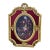 French Rococo Floral Still Life Wall Art – Burgundy Velvet & Gold Leaf Ornate Frame For Sale