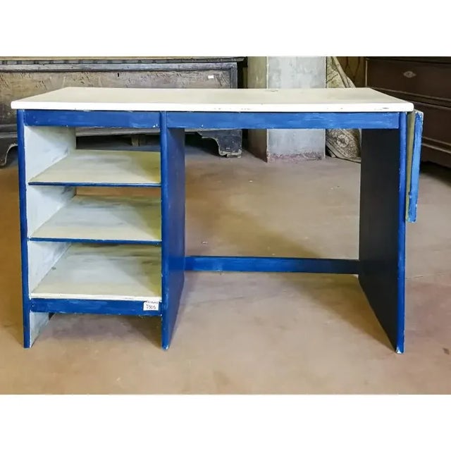 Small Vintage Painted Hardwood Desk, Italy, 1970s For Sale - Image 3 of 9