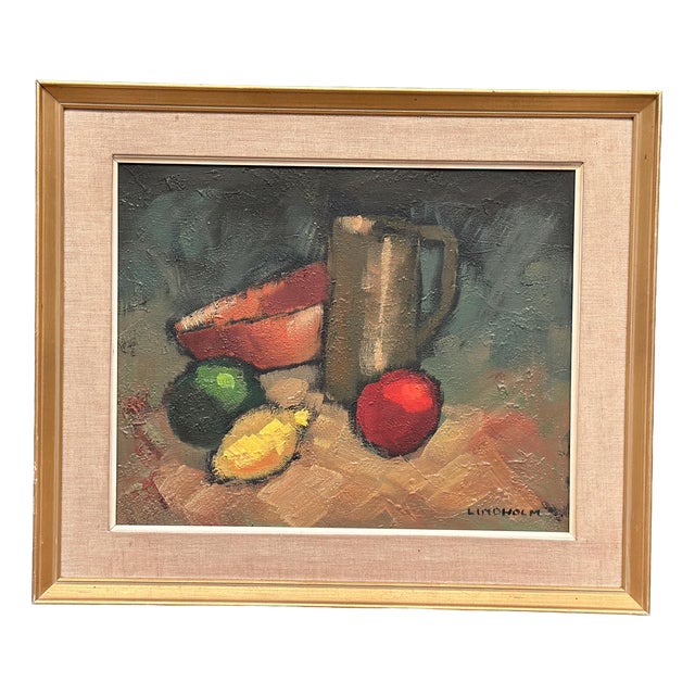 Lindholm, Still Life, 1960s, Oil on Canvas, Framed For Sale
