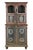 Rich in character and folk-art charm, this Antique Indian Painted Teakwood Bookcase/Armoire is a remarkable example of...