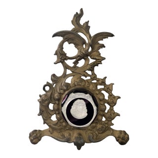 Early 20th Century Baccarat Paper Weight Mounted in Victorian Frame For Sale