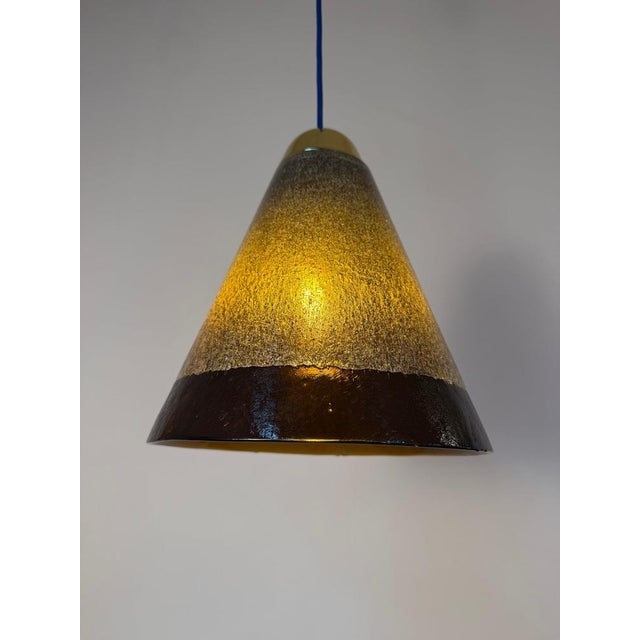 Hanging Lamp in Brown Glass from Peill & Putzler For Sale - Image 5 of 11