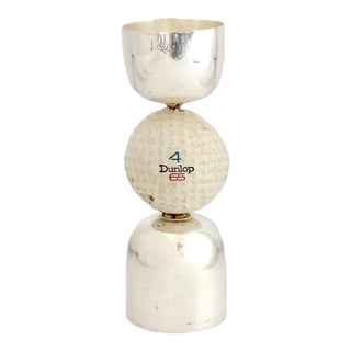 Midcentury English Golf Ball Double Jigger For Sale
