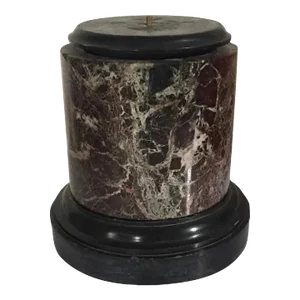 Antique 19th Century Italian Grand Tour Rouge Marble Display Base Column Pedestal