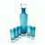 Teal Tall & Teal 1950s Elegant Glass Decanter and Shot Glasses - 6 Pieces For Sale - Image 8 of 10