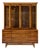 Young Manufacturing Mid Century Curved Walnut Credenza and Hutch For Sale